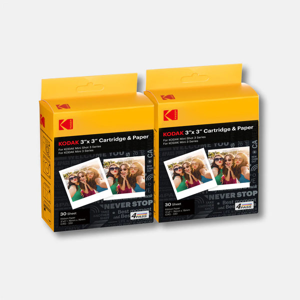 KODAK 4PASS All-in-one 3"x3" Cartridge, 60 Photos (ICRG-360)