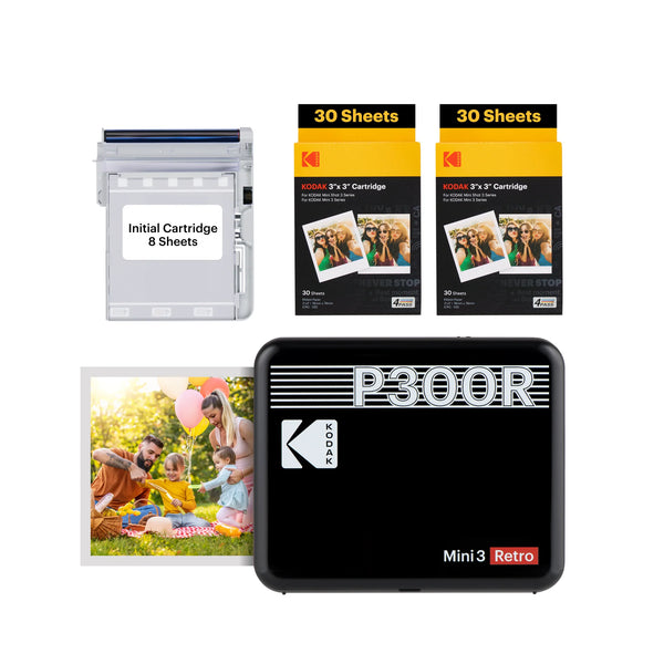 KODAK Mini 3 Retro P300R Bundle Photo Printer